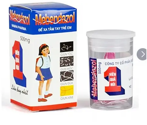 Viên nhai Mebendazol 500mg Nam Hà điều trị các loại giun tròn (1 viên)