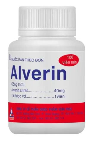 Thuốc Alverin 40mg Vinphaco điều trị đau do co thắt cơ trơn ở đường tiêu hoá (100 viên)