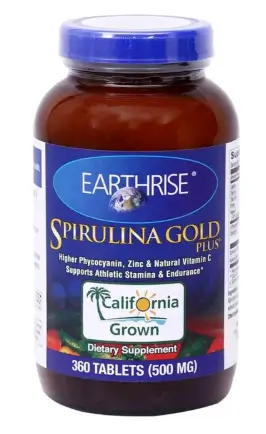 Thực phẩm bảo vệ sức khỏe tảo mặt trời Earthrise Spirulina Gold Plus (360viên)