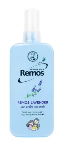 Xịt chống muỗi Remos hương Lavender xua muỗi suốt 10 giờ (150ml)