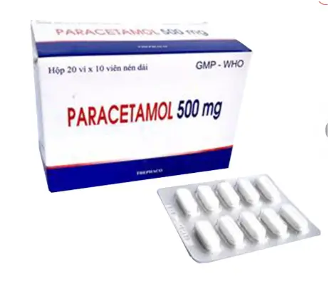Viên nén Paracetamol 500mg Thephaco hạ sốt, giảm đau đầu (20 vỉ x 10 viên)