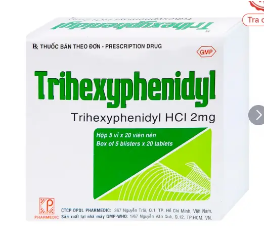 Thuốc Trihexyphenidyl Pharmedic điều trị phụ trợ hội chứng Parkinson (5 vỉ x 20 viên)
