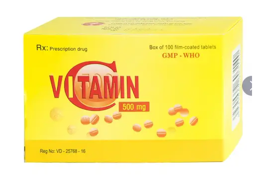 Thuốc Vitamin C 500mg Quapharco điều trị bệnh do thiếu Vitamin C (10 vỉ x 10 viên)