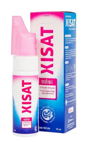 Xịt mũi nước biển sâu Xisat 75ml xịt sạch thông mũi dùng cho trẻ em