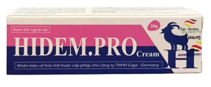 Hidem.Pro Cream Hỗ trợ phục hồi da do nấm da, hắc lào, lang ben...