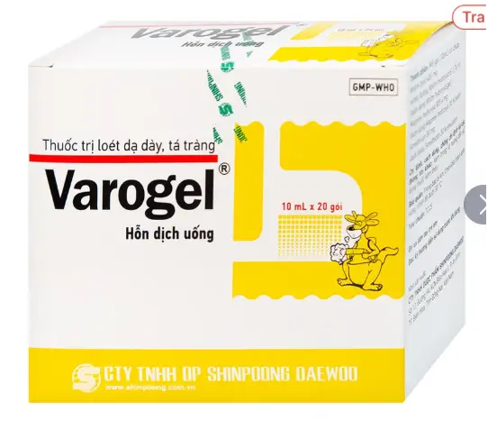 Hỗn dịch uống Varogel Shinpoong Deawoo điều trị viêm loét dạ dày, tá tràng (20 gói x 10ml)