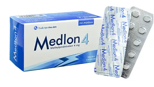 Thuốc Medlon 4 DHG Pharma chống viêm, giảm miễn dịch trong viêm khớp, lupus ban đỏ (10 vỉ x 10 viên)