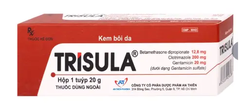 Kem bôi da Trisula 20g An Thiên Pharma điều trị các bệnh nhiễm khuẩn ngoài da