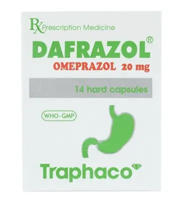 Thuốc Dafrazol Traphaco điều trị và phòng ngừa loét dạ dày tá tràng, viêm thực quản trào ngược (14 viên)