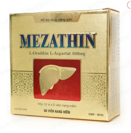 Viên nang mềm Mezathin 500mg Hataphar điều trị các bệnh về gan, chán ăn, mệt mỏi (12 vỉ x 5 viên)