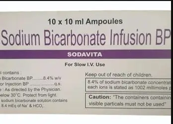 Thuốc Sodium Bicarbonate Infusion BP (Sodavita) điều chỉnh tình trạng toan chuyển hóa