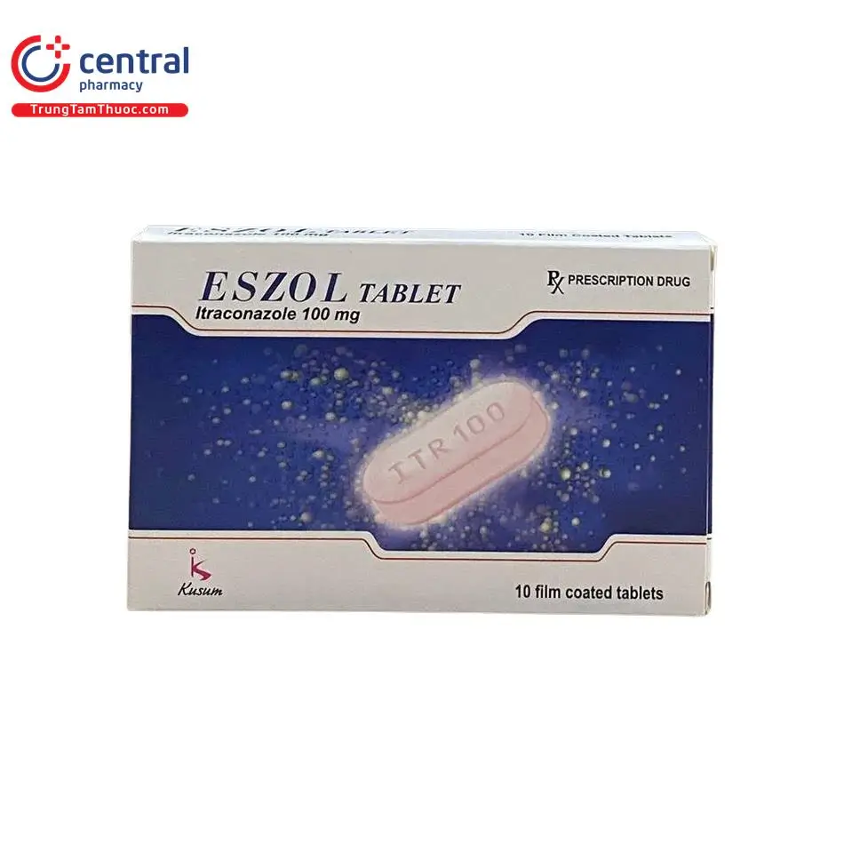 Eszol Tablet 100mg điều trị nấm Candida, lang ben hoặc các bệnh nấm khác