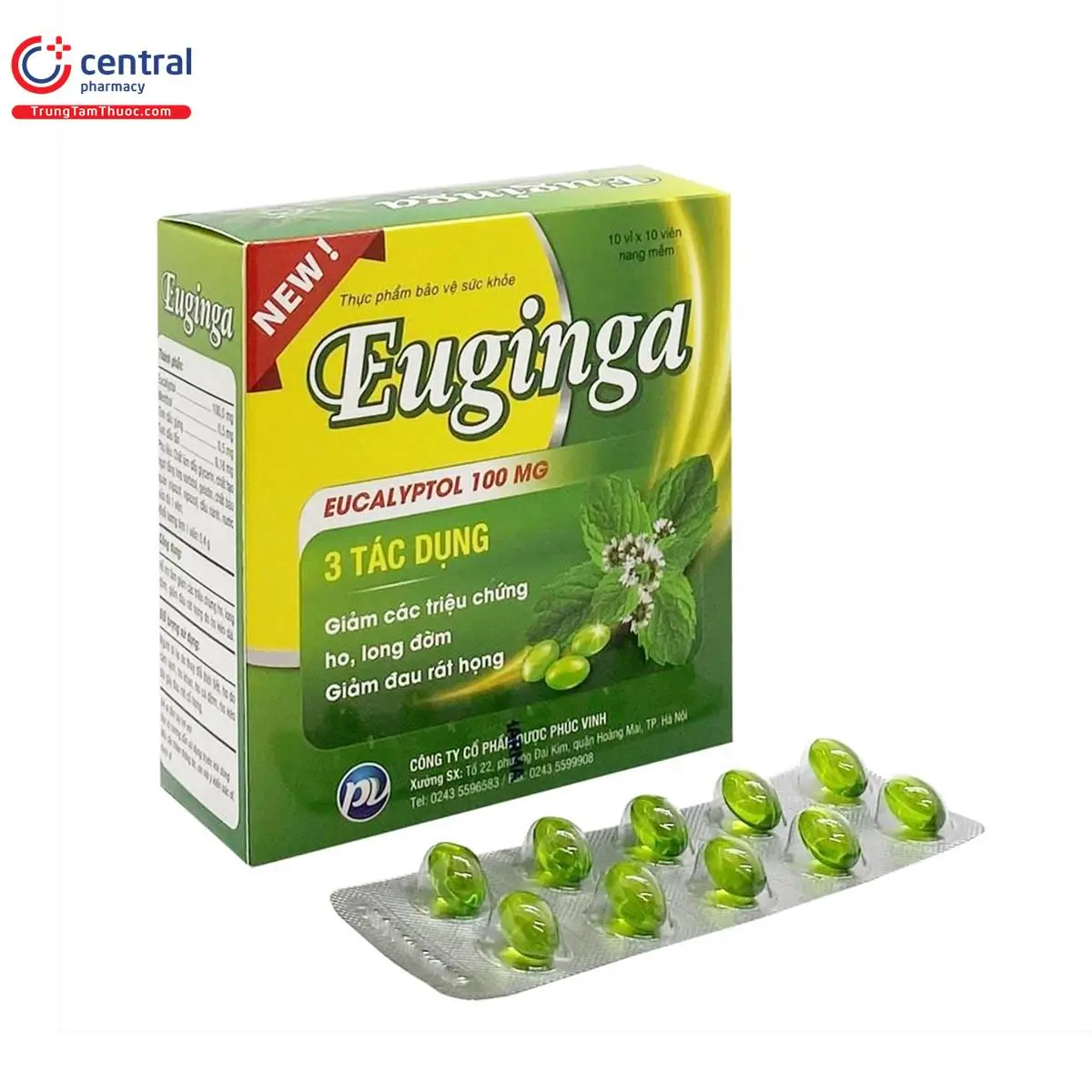 Euginga giúp hỗ trợ giảm ho