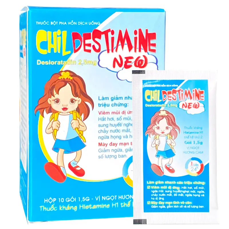 Childestimine New, Giảm nhanh các triệu chứng viêm mũi dị ứng: hắt hơi, sổ mũi, ngứa mũi