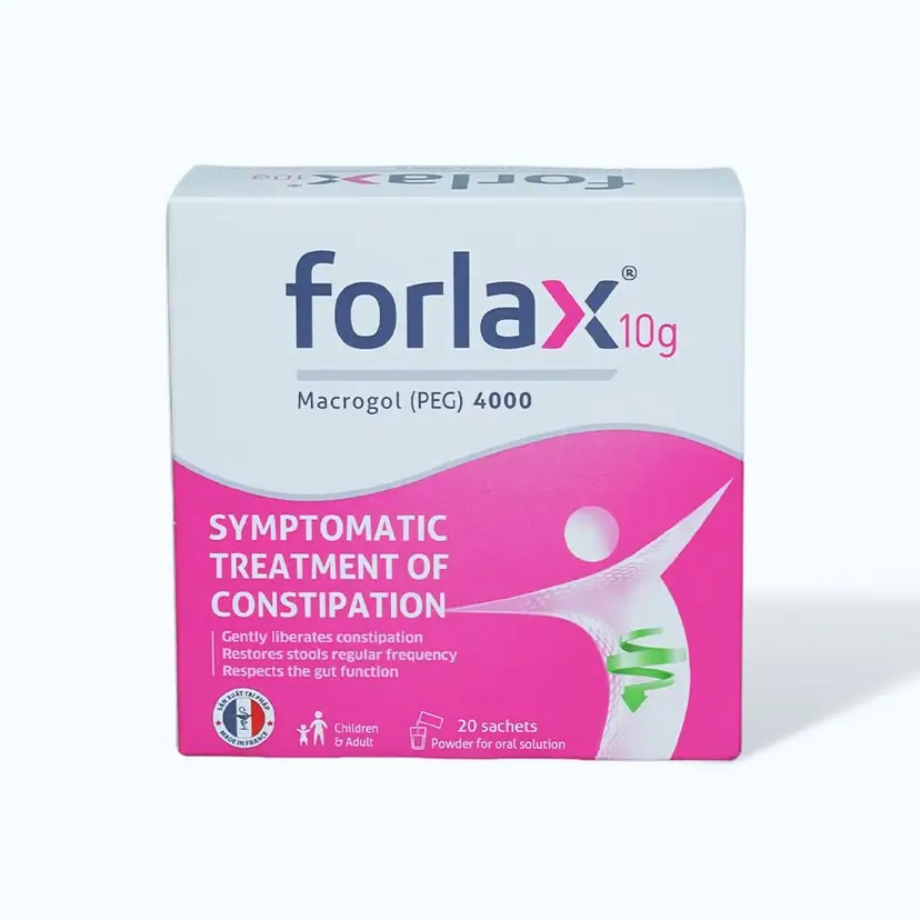 Bột pha uống Forlax trị táo bón (20 gói x 10,176g)