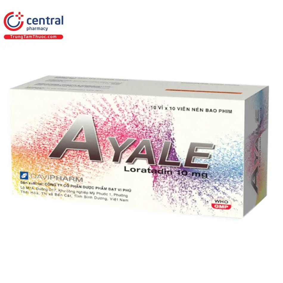 Ayale 10mg điều trị bệnh lý viêm mũi, viêm kết mạc dị ứng khiến người bệnh cảm thấy khó chịu ở mũi, hay ngứa mũi, hắt hơi