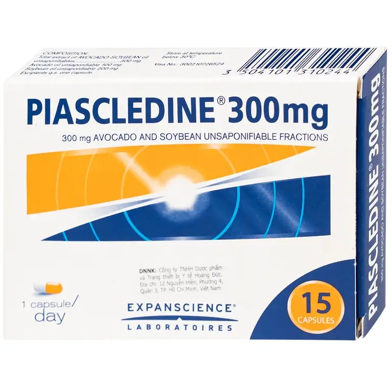 Viên nang cứng Piascledine 300 Hyphens điều trị viêm xương khớp hông và khớp gối (1 vỉ x 15 viên)