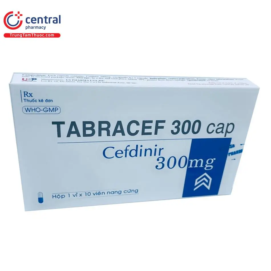 Tabracef 300 cap điều trị các nhiễm trùng 