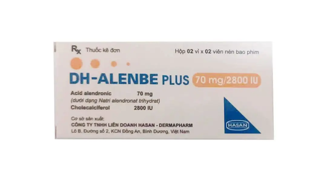 DH-Alenbe Plus 70mg/2800IU điều trị loãng xương (2 vỉ x 2 viên)