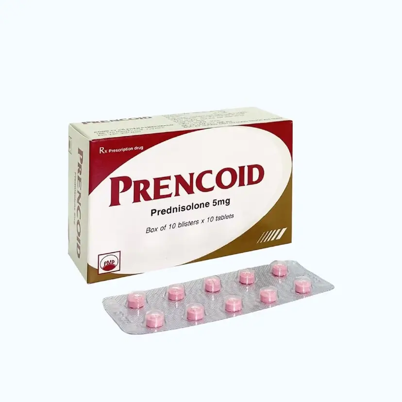 Viên nén Prencoid 5mg kháng viêm, điều trị viêm thấp khớp, chống dị ứng (10 vỉ x 10 viên)
