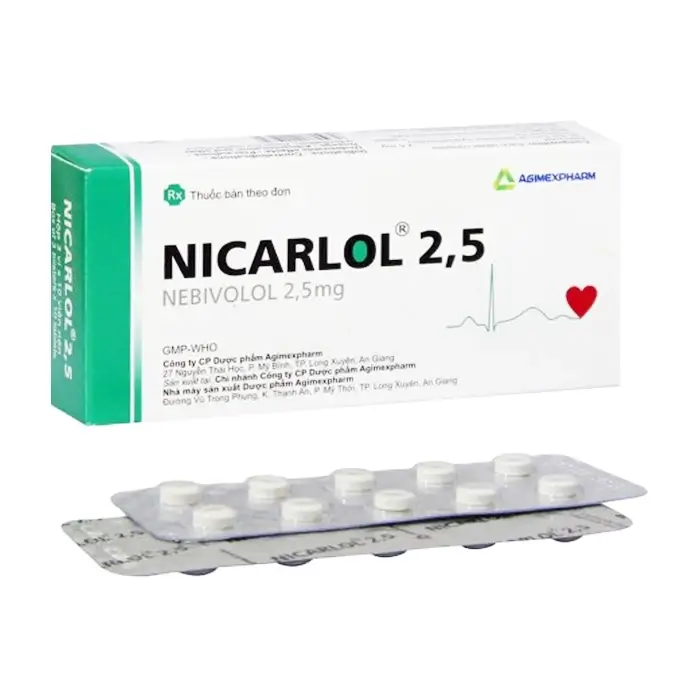 Nicarlol 2.5 Agimexpharm 3 vỉ x 10 viên