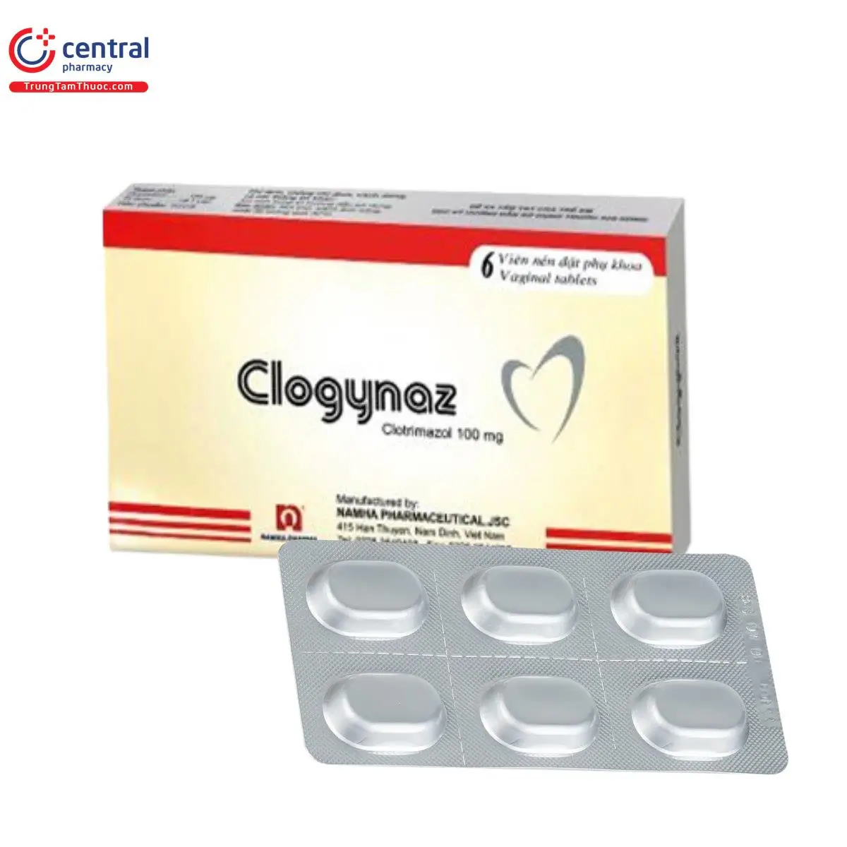 Clogynaz 100mg điều trị viêm nhiễm âm đạo do nấm gây ra