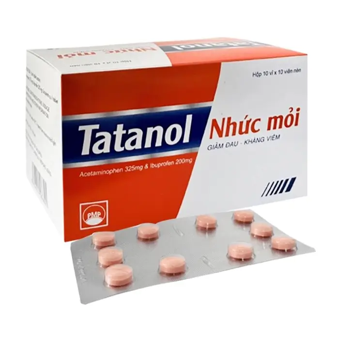 Tatanol Nhức Mỏi Pymepharco 10 vỉ x 10 viên