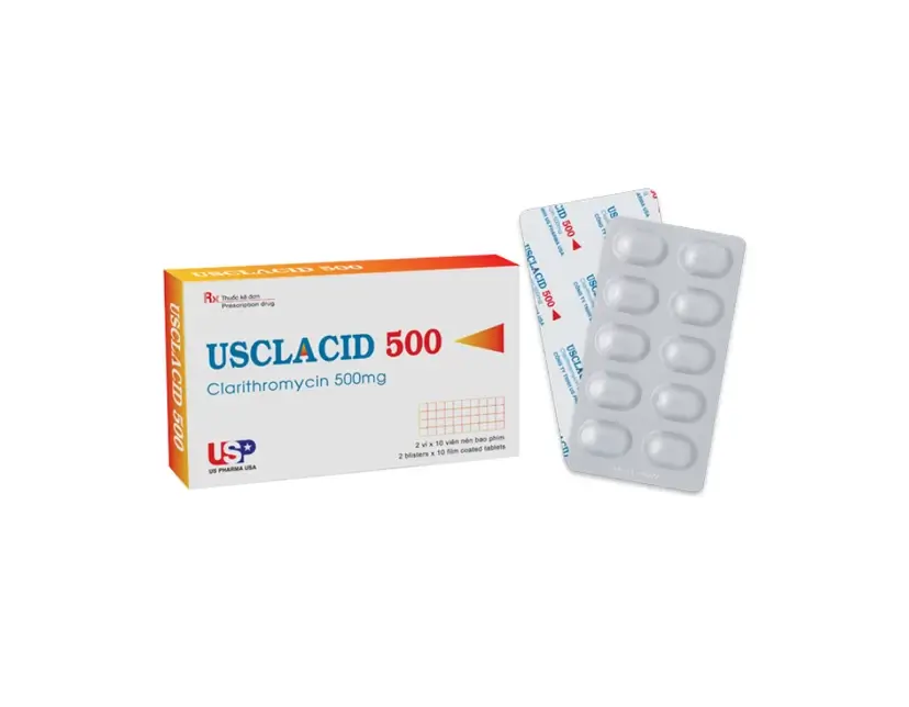 Thuốc Usclacid 500 Tab điều trị nhiễm khuẩn (Hộp 10 viên)