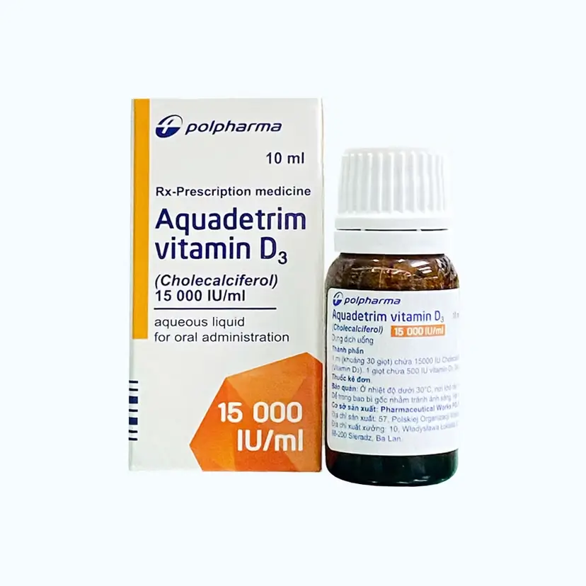 Dung dịch uống Aquadetrim D3 điều trị thiếu vitamin D (chai 10ml)