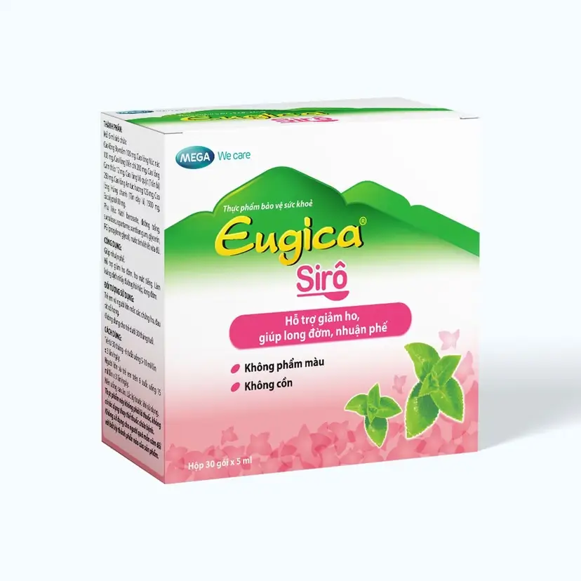 Siro thảo dược Eugica hỗ trợ giảm ho, nhuận phế (30 gói x 5ml)