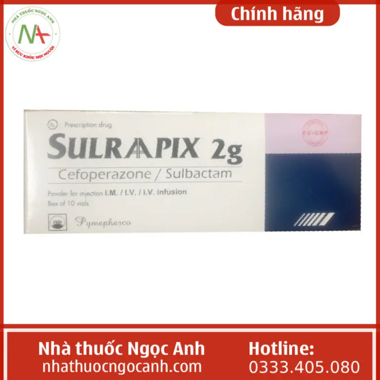 Sulraapix 2g điều trị nhiễm khuẩn nặng do vi khuẩn nhạy cảm
