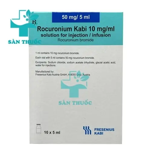 Rocuronium Kabi 50mg/5ml - Thuốc gây mê toàn thân của Áo
