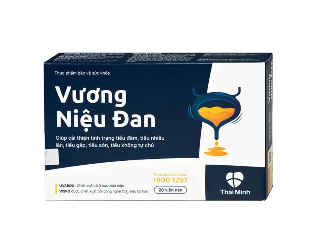 Vương Niệu Đan giảm kích thích bàng quang, giảm tiểu đêm (Hộp 2 vỉ x 10 viên)