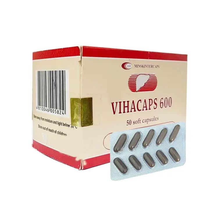 Thuốc Vihacaps 600mg cải thiện triệu chứng bệnh lý gan (50 viên)