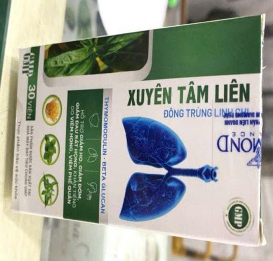 Thực phẩm bảo vệ sức khỏe Xuyên Tâm Liên Đông Trùng Linh Chi