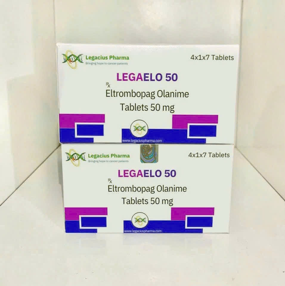 Thuốc LEGAELO 50mg điều trị giảm tiểu cầu mãn tính