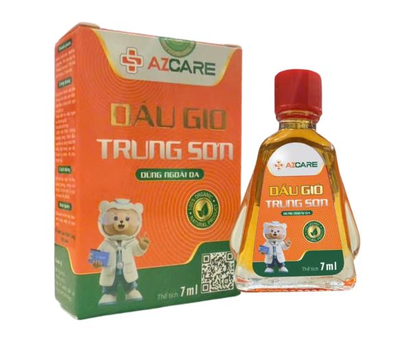 Dầu gió Trung Sơn hỗ trợ giảm đau nhức, đau đầu, cảm cúm (7ml)