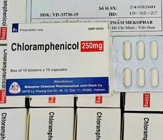 Chloramphenicol 250mg – Kháng sinh điều trị viêm màng não, nhiễm khuẩn nặng hiệu quả