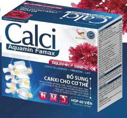 Calci Aquamin Famax giúp bổ sung Canxi cho cơ thể 
