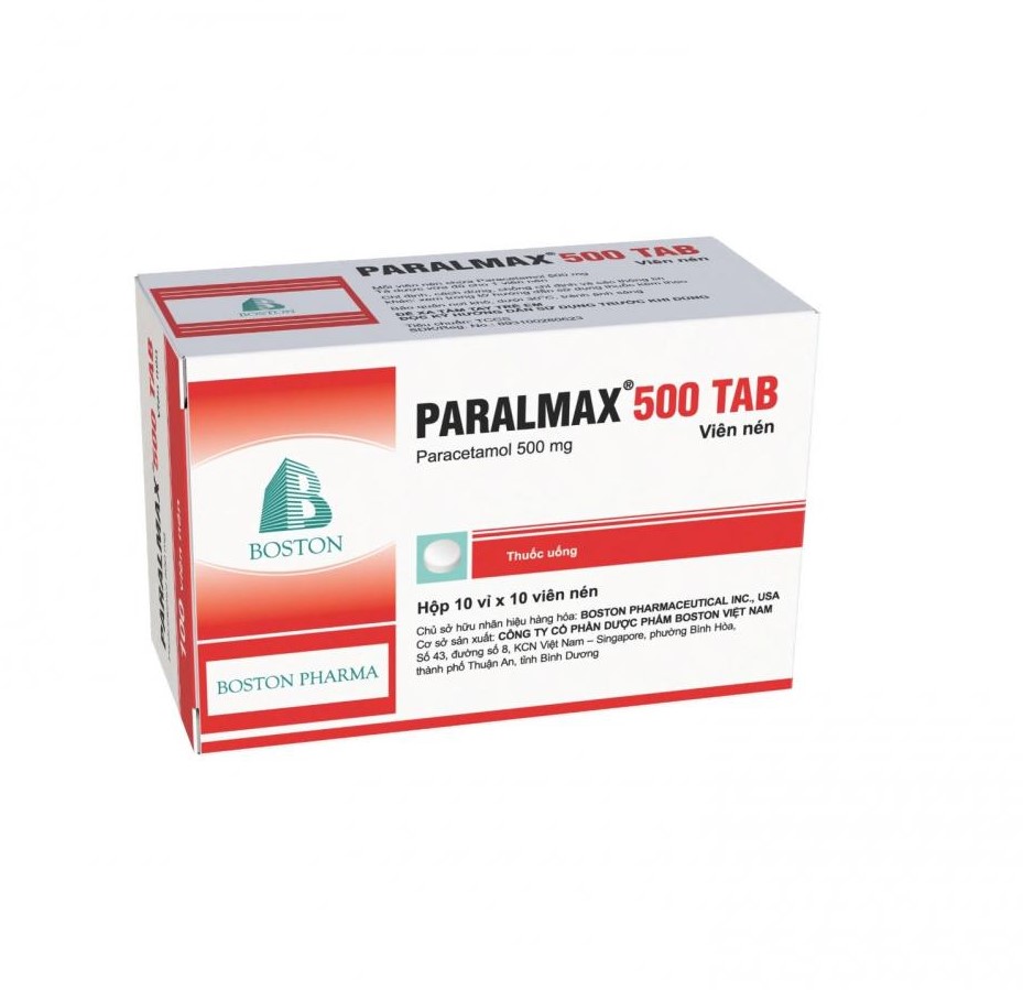 Paralmax 500 Tab giúp giảm đau và hạ sốt    