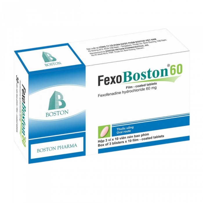  FexoBoston 60 giúp giảm nhanh các triệu chứng dị ứng