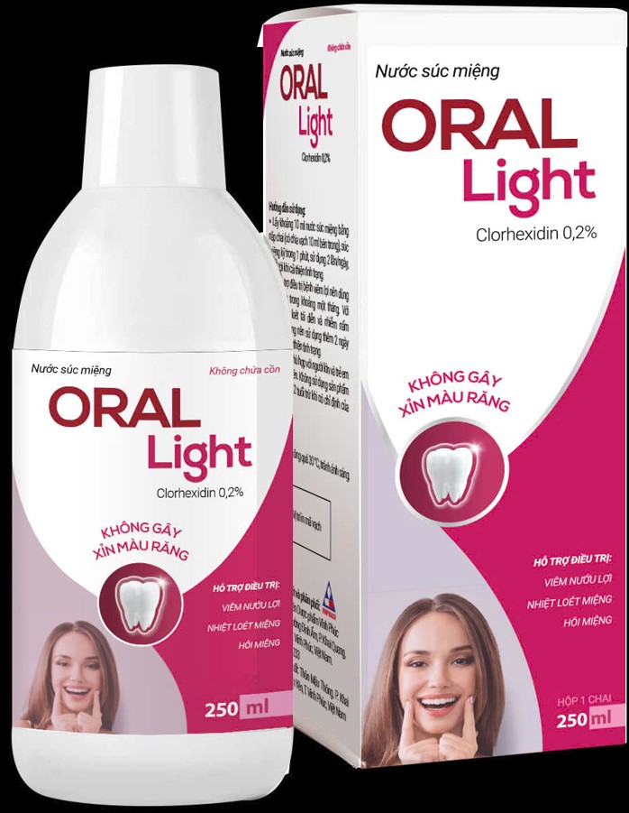 Nước xúc miệng ORAL LIGHT phòng tránh xỉn màu răng