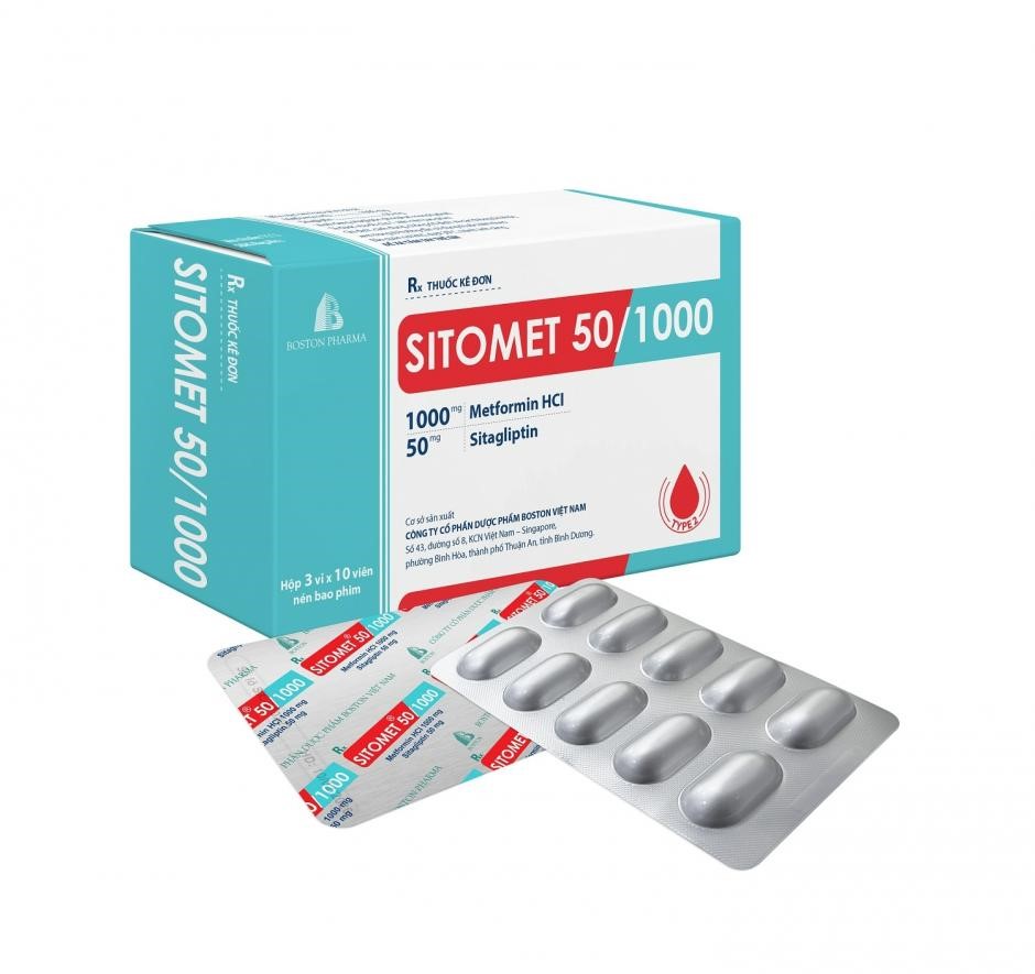 Sitomet 50/1000 giúp kiểm soát đường huyết