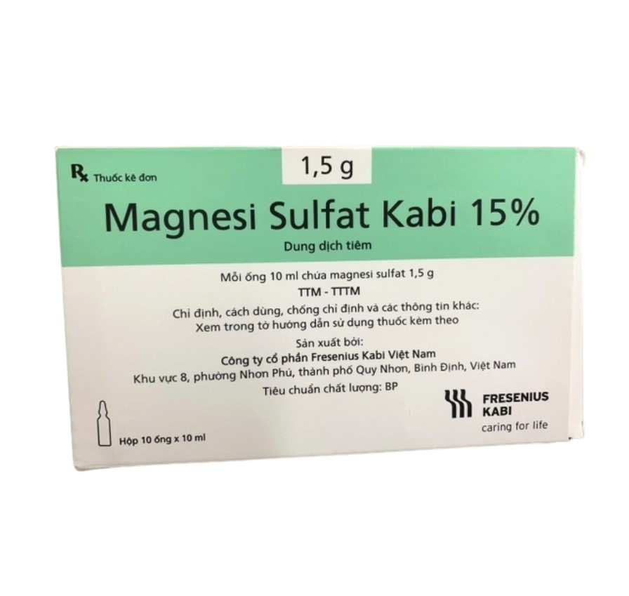  Magnesi Sulfat Kabi 15% giúp bổ sung magnesi nhanh chóng