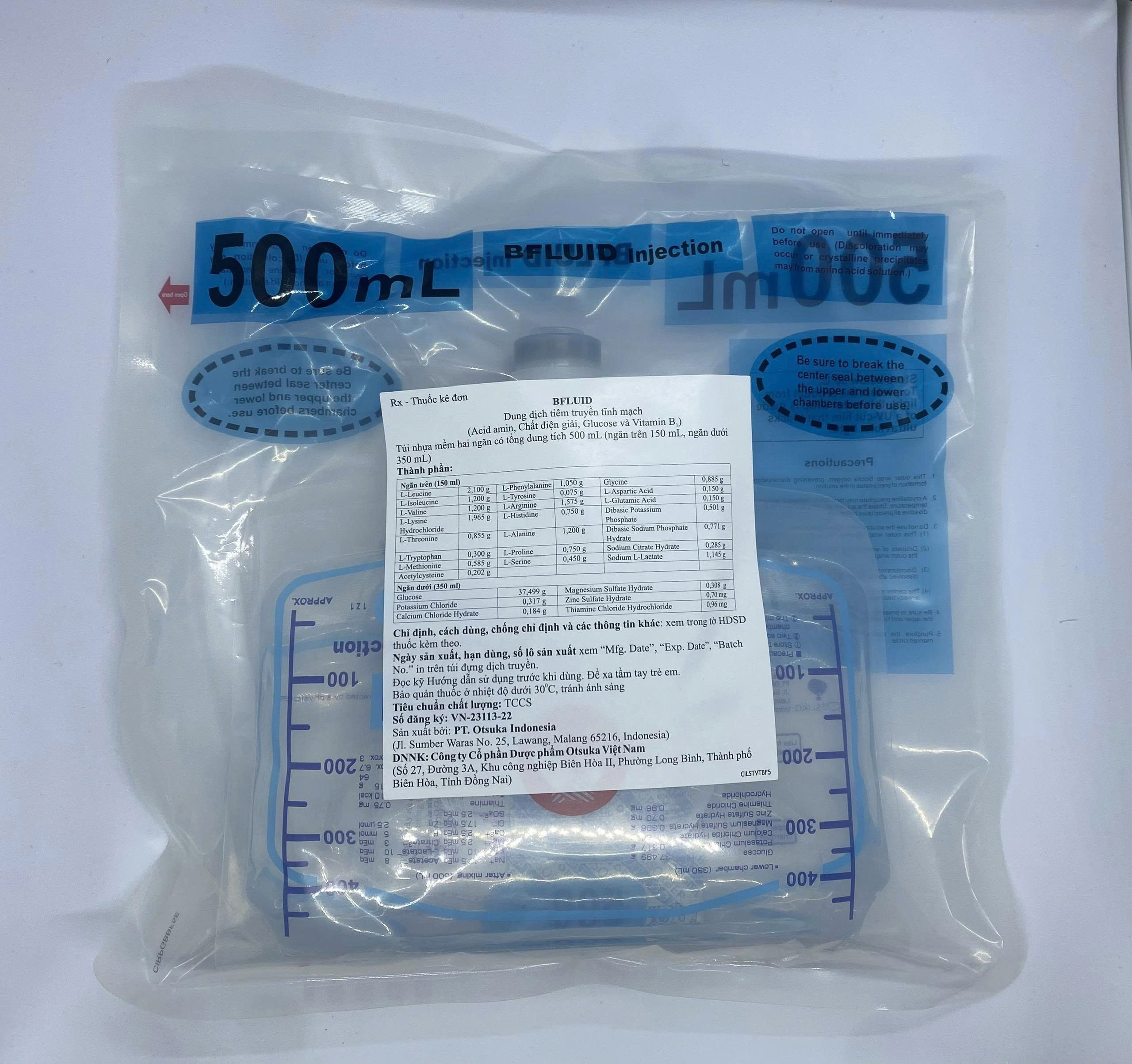 Dung dịch tiêm truyền BFLUID giúp bù nước, bổ sung điện giải