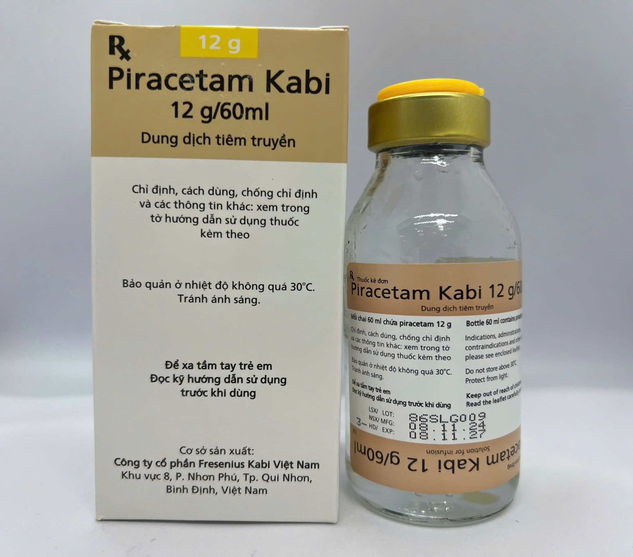 Piracetam Kabi 12g/60ml giúp cải thiện chức năng não