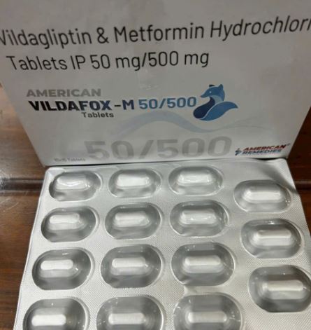 Thuốc VILDAFOX-M 50/500 giúp kiểm soát đường huyết ở người trưởng thành mắc bệnh đái tháo đường tuýp 2