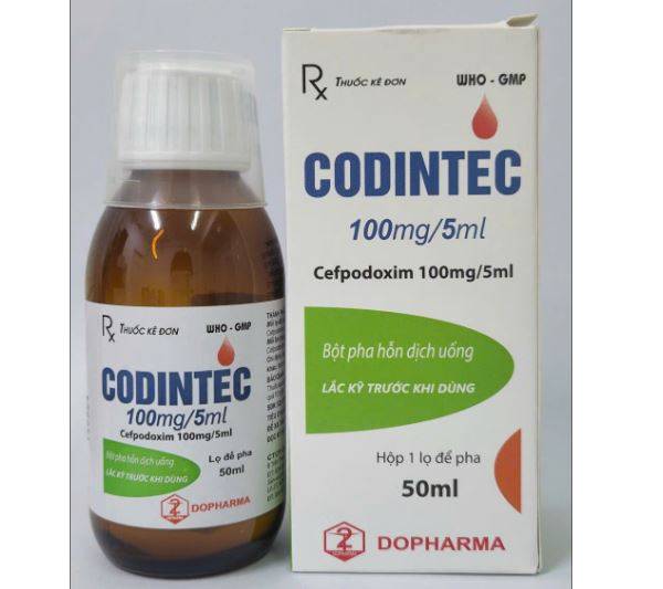 Thuốc Codintec 100mg/5ml 70ml điều trị nhiễm khuẩn