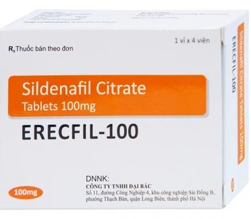 Thuốc Erecfil-100 Sildenafil Citrate 100mg Stallion điều trị rối loạn cương dương (4 viên)