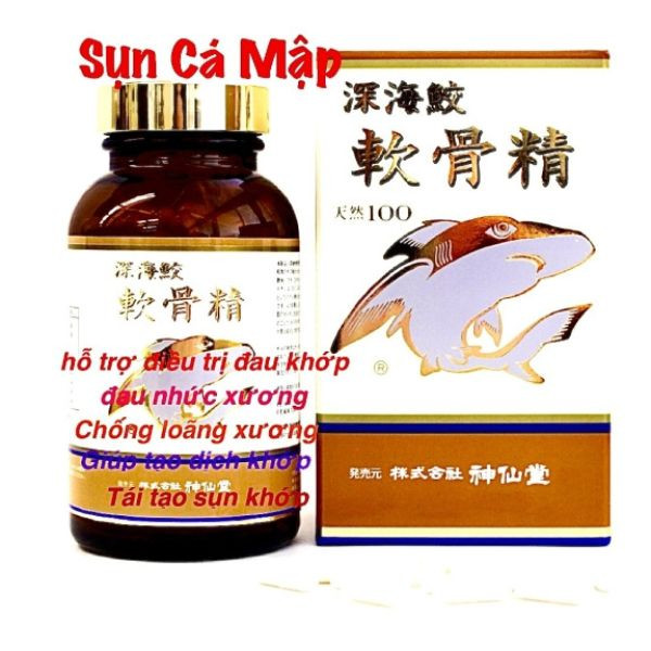 VIÊN UỐNG SỤN VI CÁ MẬP SHARK CARTILAGE SHINSENDO NHẬT BẢN LỌ 200 VIÊN CÓ NGUỒN GỐC XUẤT XỨ TỪ NHẬT BẢN